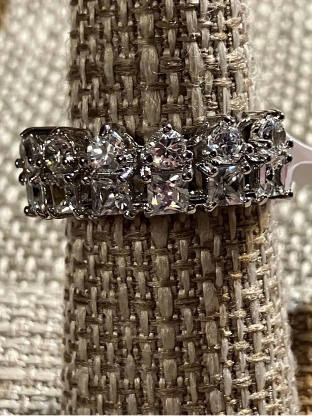 NEW Camille Lucie Crown Inspired Ring 7.5 Silver Tone